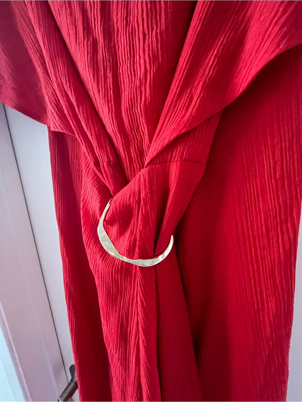 Cult Gaia Artemisia Ruby Red Cape Dress, large, new with tags! - Picture 9 of 11